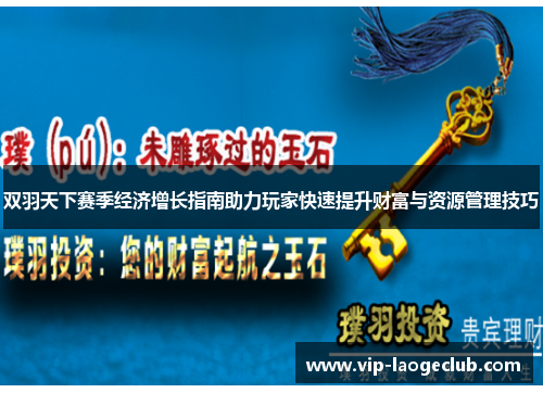 双羽天下赛季经济增长指南助力玩家快速提升财富与资源管理技巧 双羽天下赛季经济增长指南助力玩家快速提升财富与资源管理技巧