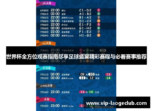 世界杯全方位观赛指南尽享足球盛宴精彩赛程与必看赛事推荐